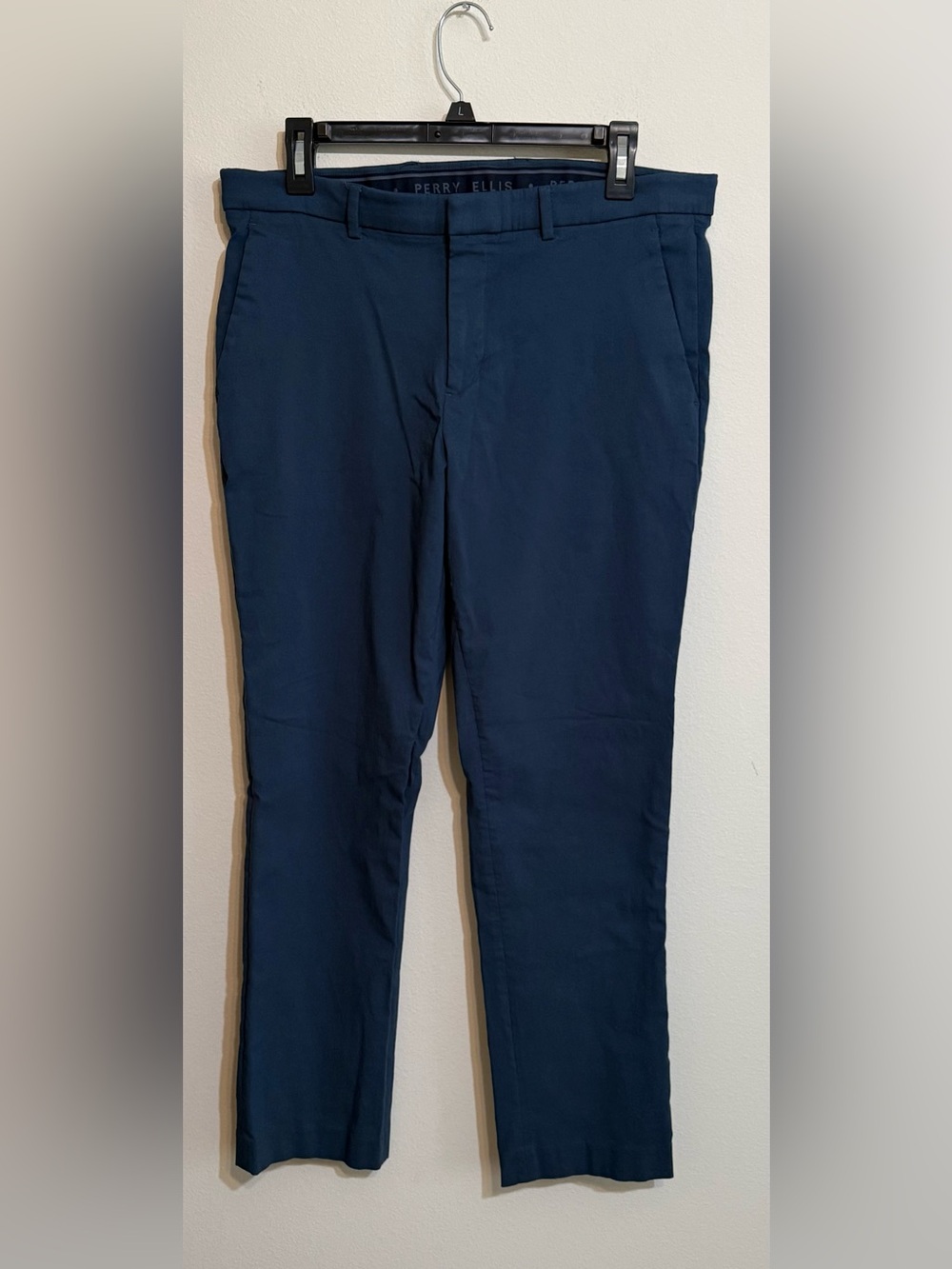 Perry Ellis Men’s Navy Slim Dress Pants 34/30